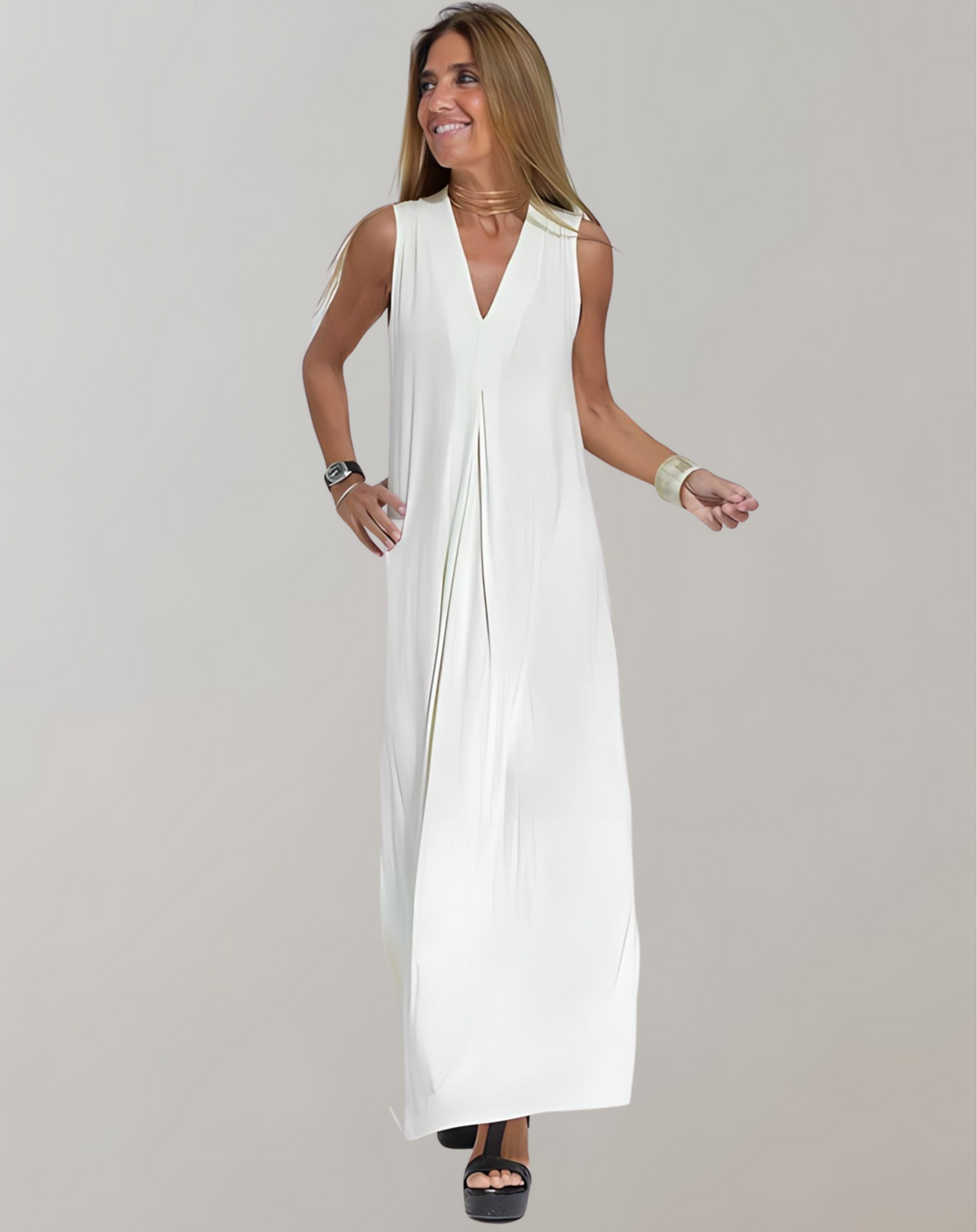 Kiora | Women's V-Neck Slimming Dress