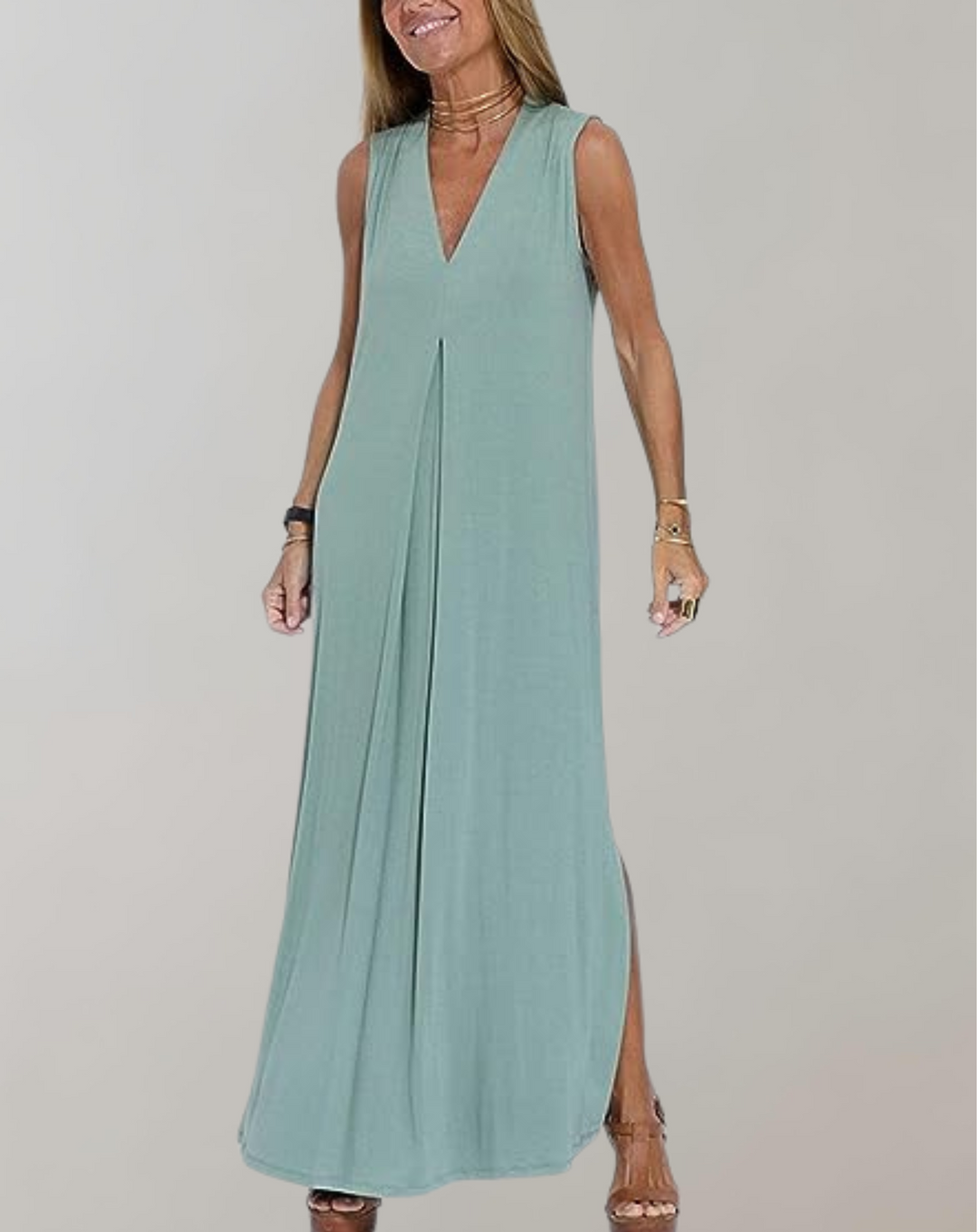 Kiora | Women's V-Neck Slimming Dress