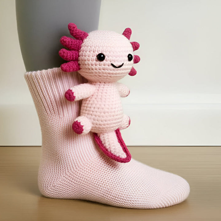 Warm Cozy Indoor Socks with 3D Detail | Plush Animal-Design