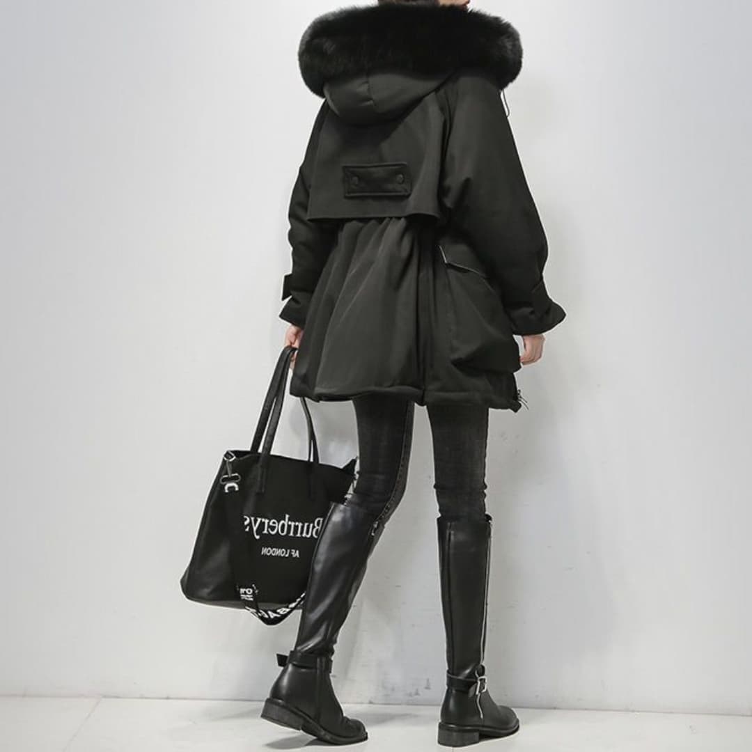 Women's Winter Parka | Elegant Fur Collar