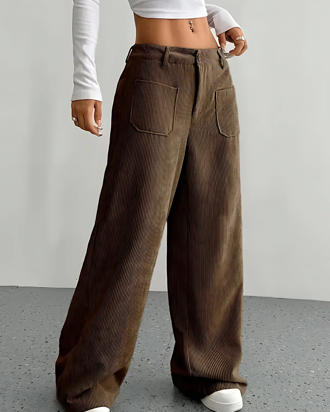 Penira | Women’s Wide-Leg Corduroy Trousers
