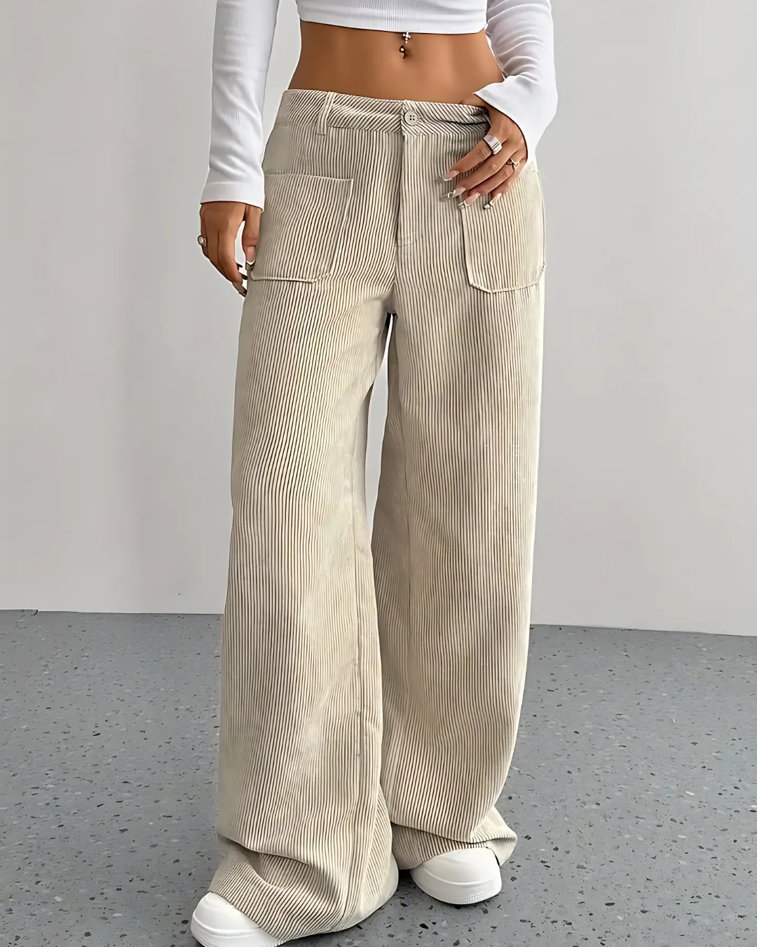 Penira | Women’s Wide-Leg Corduroy Trousers