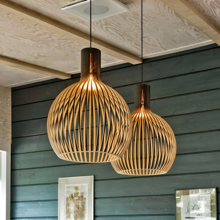 Nordic Wood Vintage Pendant Light