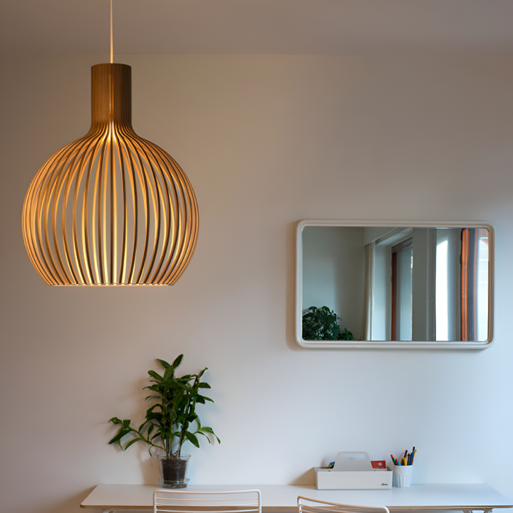 Nordic Wood Vintage Pendant Light