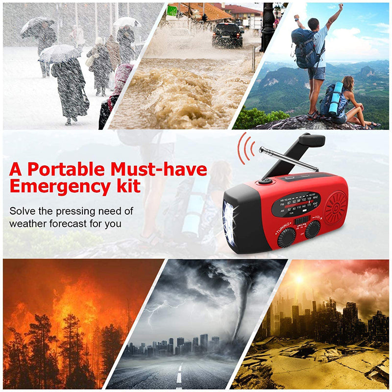 Multi-Function Emergency Radio Solar & Hand-Crank