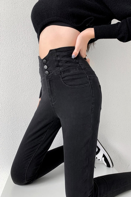 High Waist Skinny Jeans for Women | Stretch & Comfort