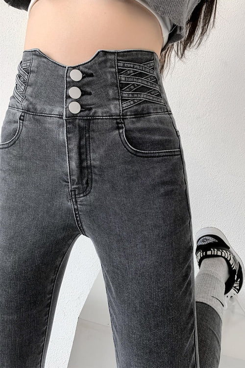 High Waist Skinny Jeans for Women | Stretch & Comfort