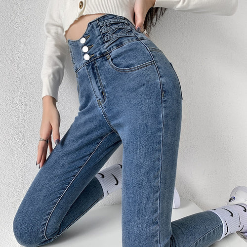 High Waist Skinny Jeans for Women | Stretch & Comfort