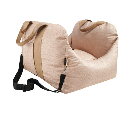Portable Dog Booster Seat | Elevated Car Seat with Safety Belt