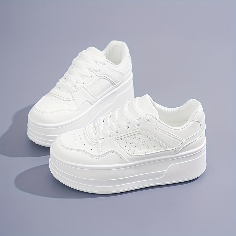 Elarith | Women’s White Platform Sneakers
