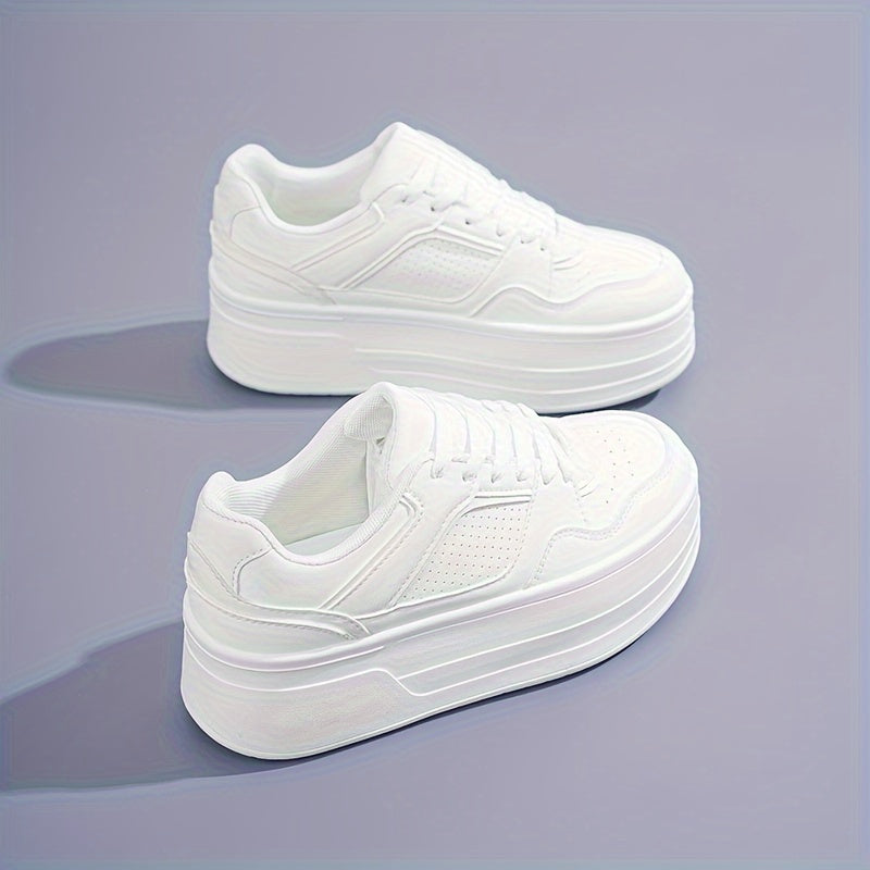 Elarith | Women’s White Platform Sneakers