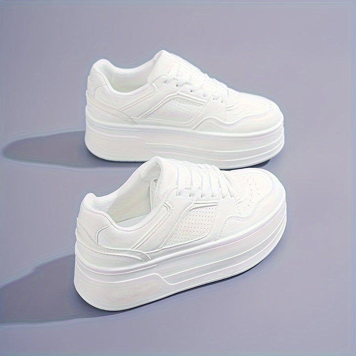 Elarith | Women’s White Platform Sneakers