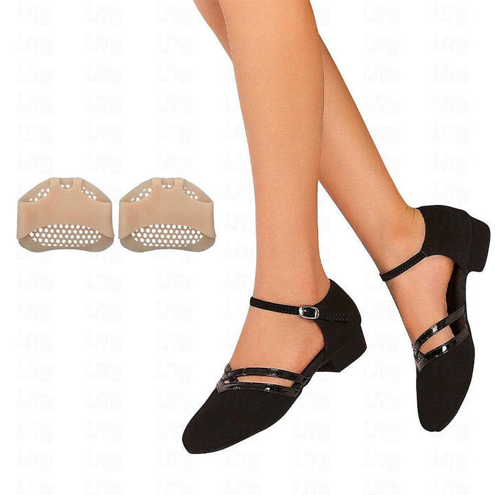 Women’s Modern Dance Shoes | Black Suede with Adjustable Strap