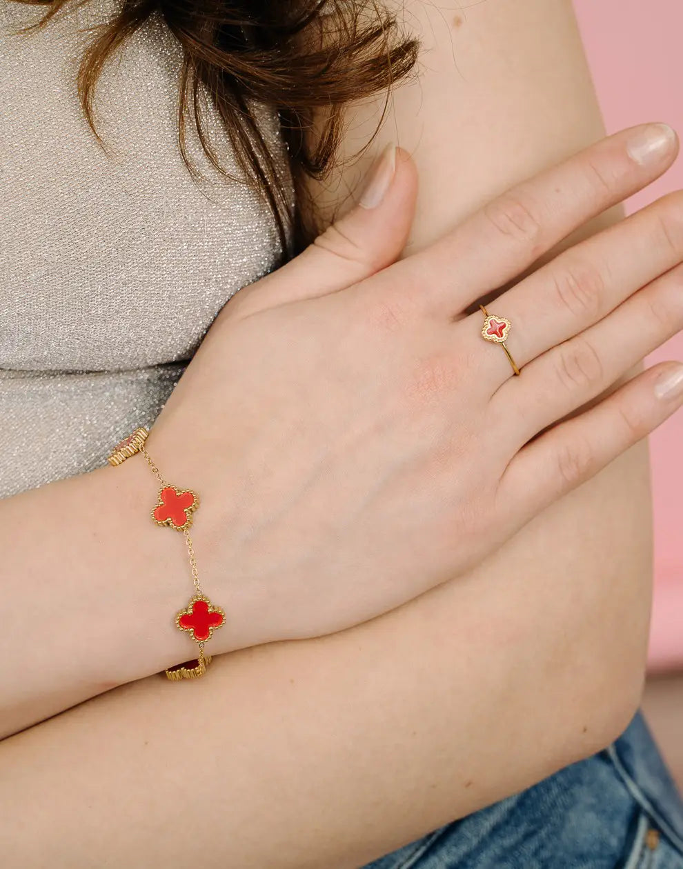 Klief Aure | Five-Leaf Clover Stainless Steel Bracelet