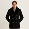 Men’s Wool Blend Overcoat with Contrasting Collar
