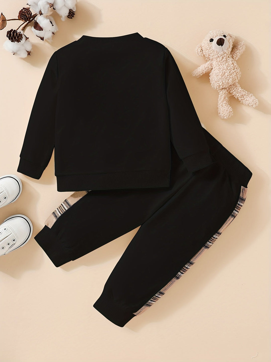 Toddler 2-Piece Set | Bear Embroidered Sweatshirt & Pants