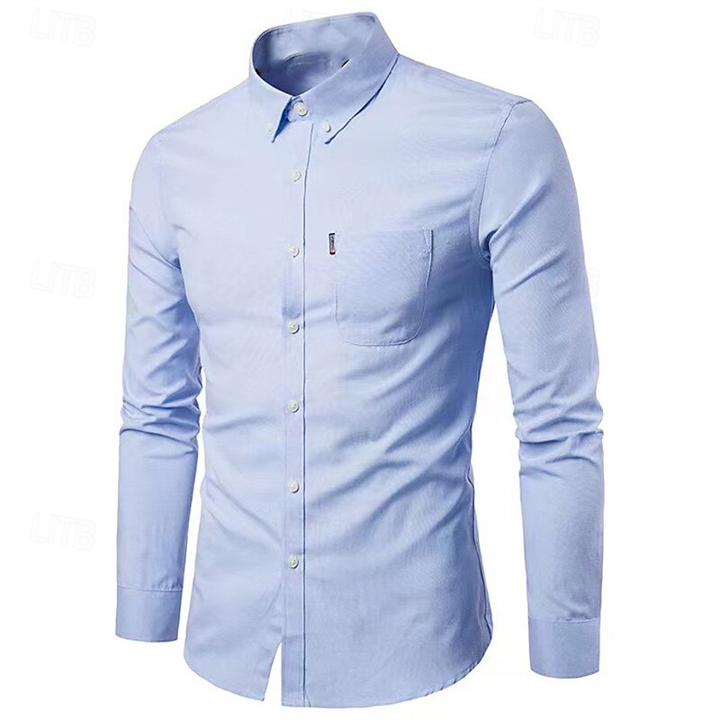 Men’s Stretch Dress Shirt | Slim Fit Wrinkle-Resistant Flexible Fabric