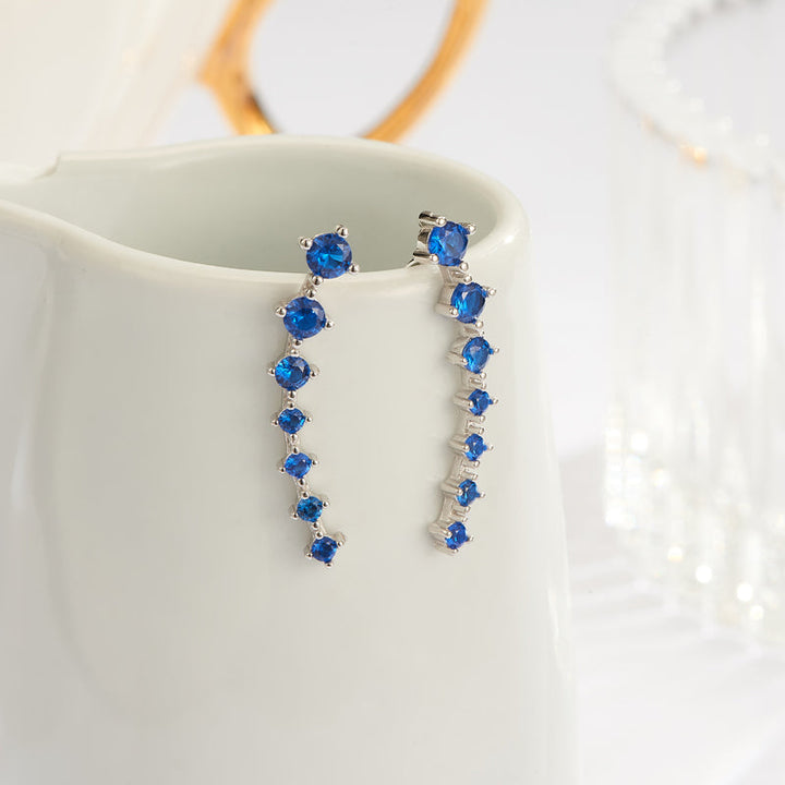 Quinn | Glamorous Sterling Silver 925 Zircon Stud Earrings