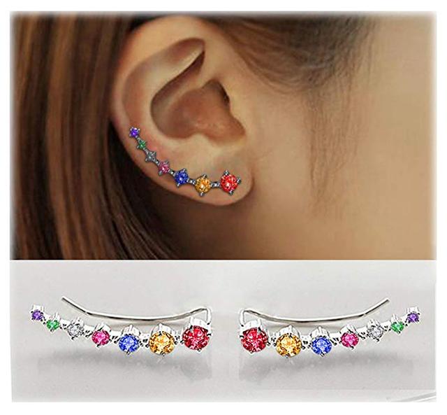 Quinn | Glamorous Sterling Silver 925 Zircon Stud Earrings