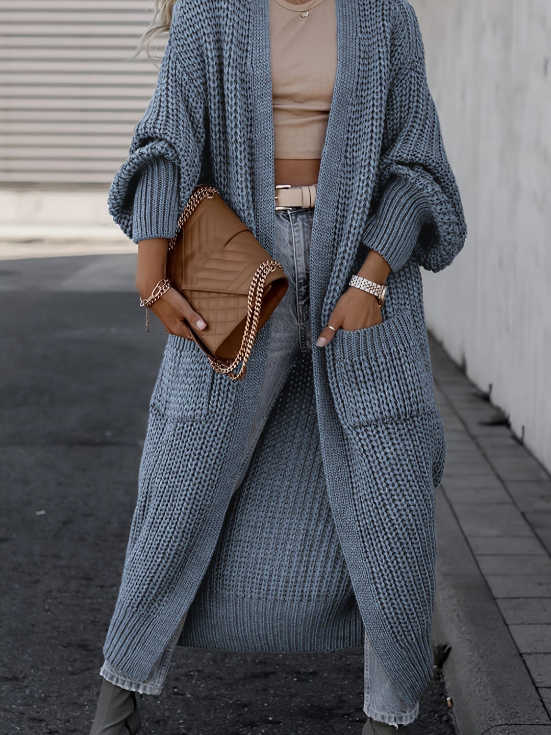 Women’s Wool-Like Cardigan Sweater | Long & Warm
