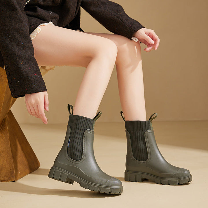 Stylish Women’s Rain Boots with Anti-Slip Sole