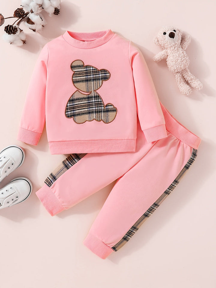 Toddler 2-Piece Set | Bear Embroidered Sweatshirt & Pants