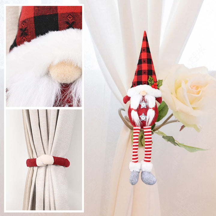 Christmas Curtain Tiebacks | Festive Santa & Snowman Design