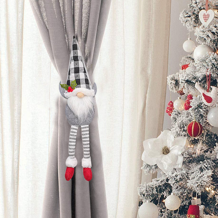 Christmas Curtain Tiebacks | Festive Santa & Snowman Design