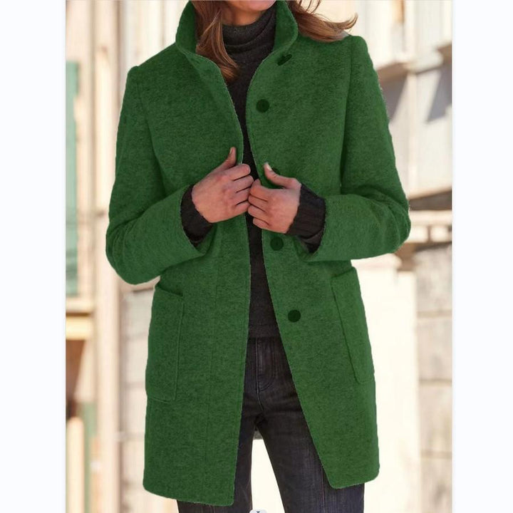 Classic Wool Women’s Coat | With Retro Buttons