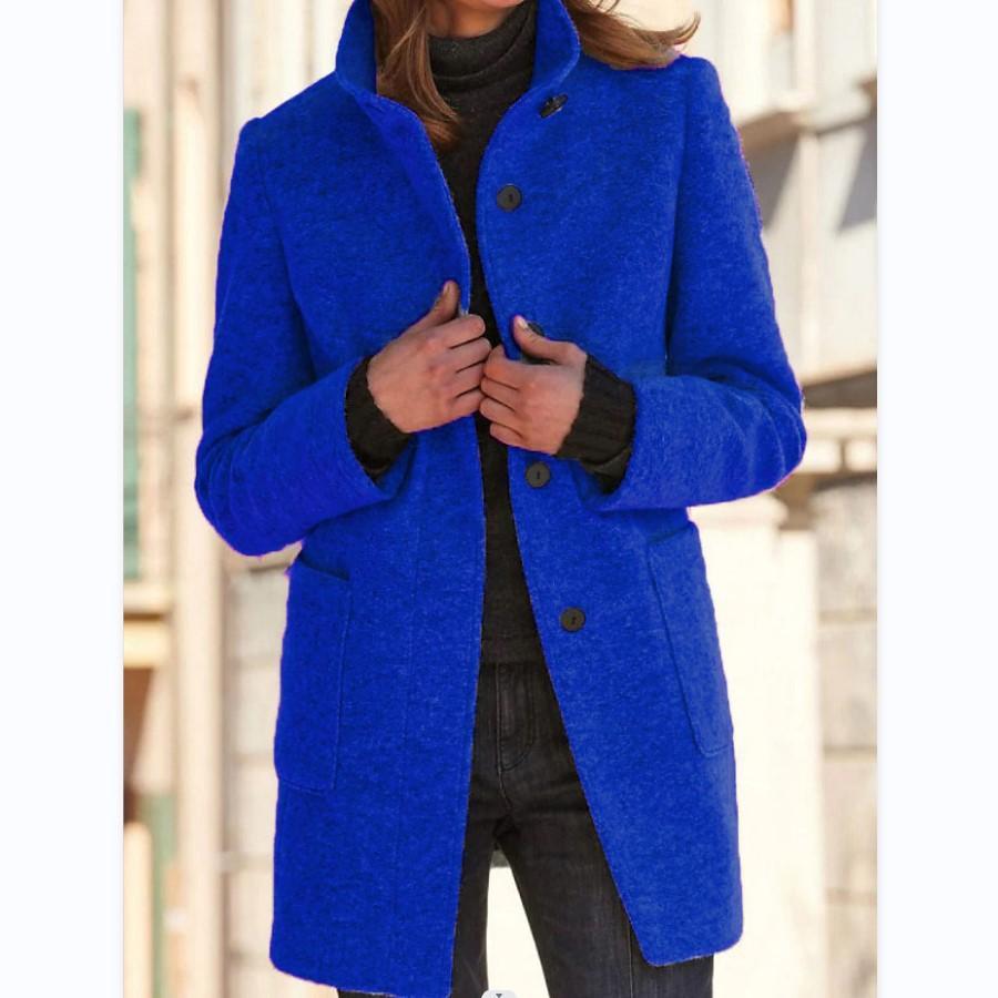 Classic Wool Women’s Coat | With Retro Buttons