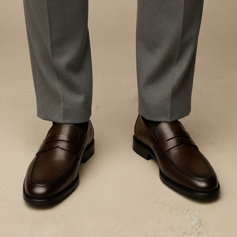 Men’s Leather Penny Loafers | Classic Full-Grain Style