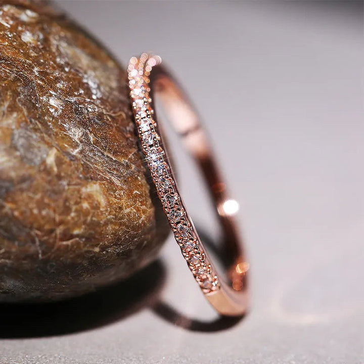 Minimalist Half Eternity Ring | Symbol of Eternal Love