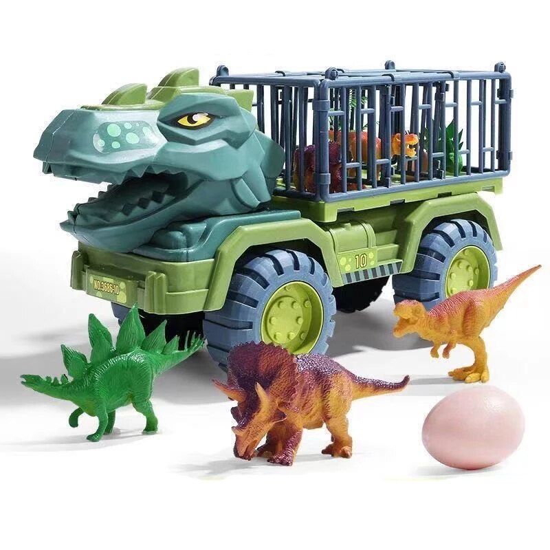 Kids Dinosaur Truck Playset | Dino Transporter & Prehistoric Toy Set