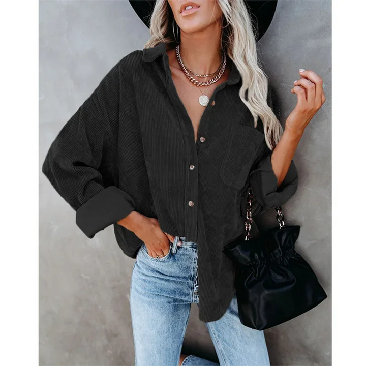 Oversized Corduroy Blouse for Women