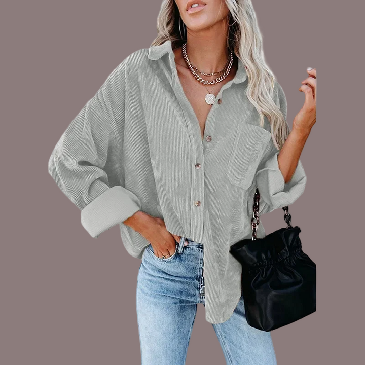 Oversized Corduroy Blouse for Women