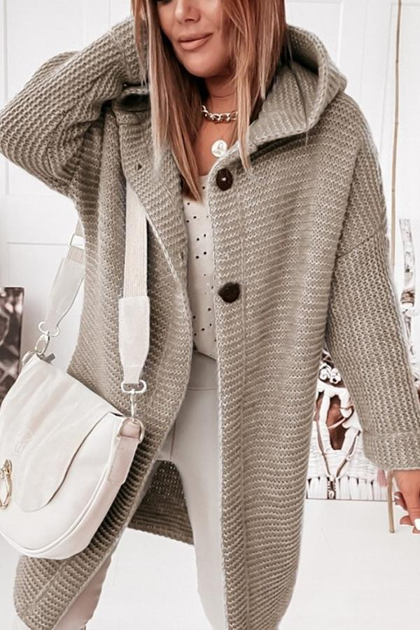 Women’s Chunky Knit Hooded Cardigan | Relaxed Fit