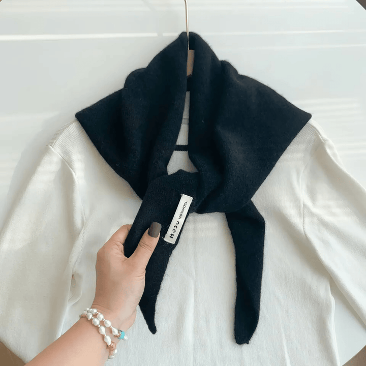 Triangle Knit Wool-Blend Scarf