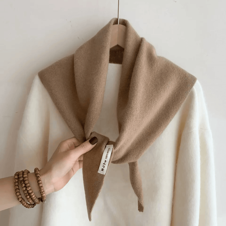 Triangle Knit Wool-Blend Scarf
