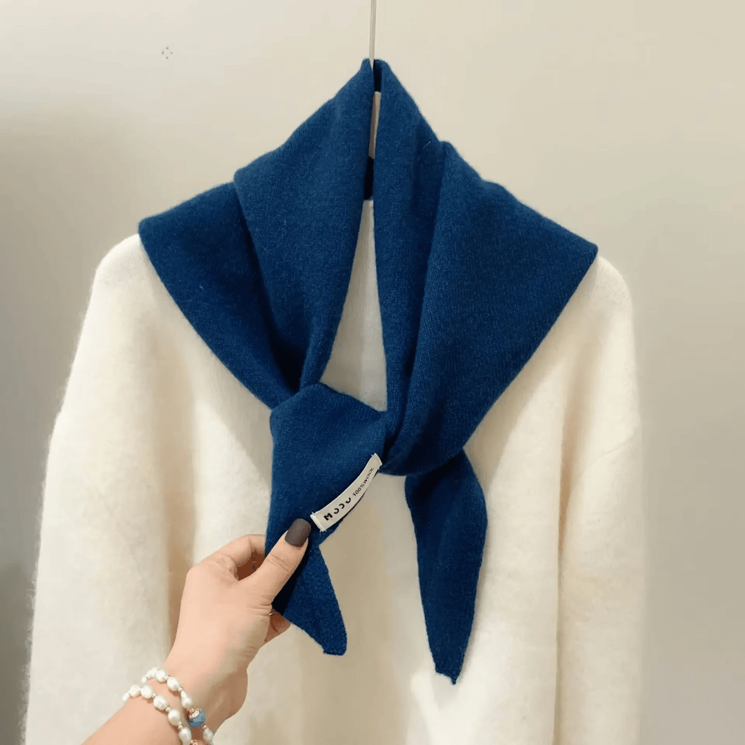 Triangle Knit Wool-Blend Scarf