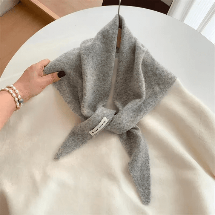 Triangle Knit Wool-Blend Scarf