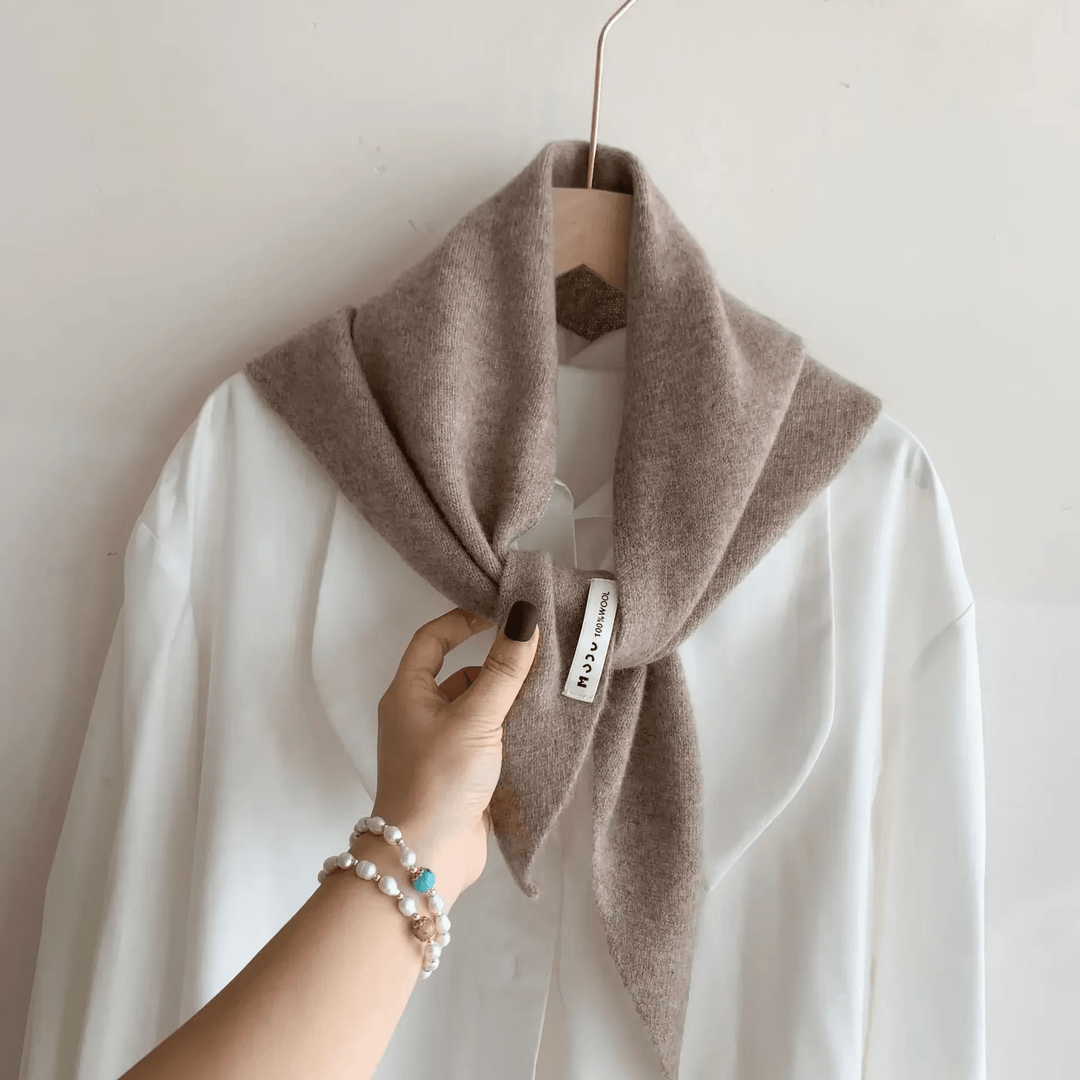 Triangle Knit Wool-Blend Scarf
