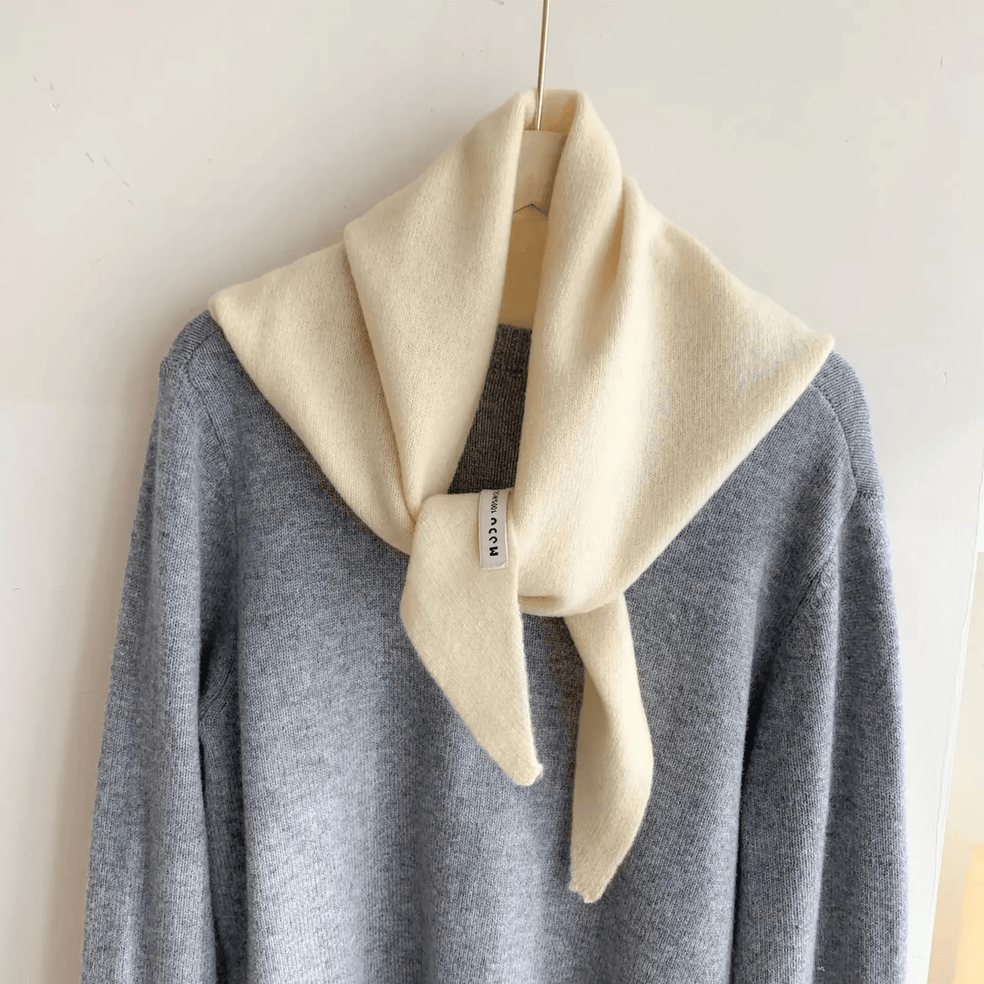 Triangle Knit Wool-Blend Scarf