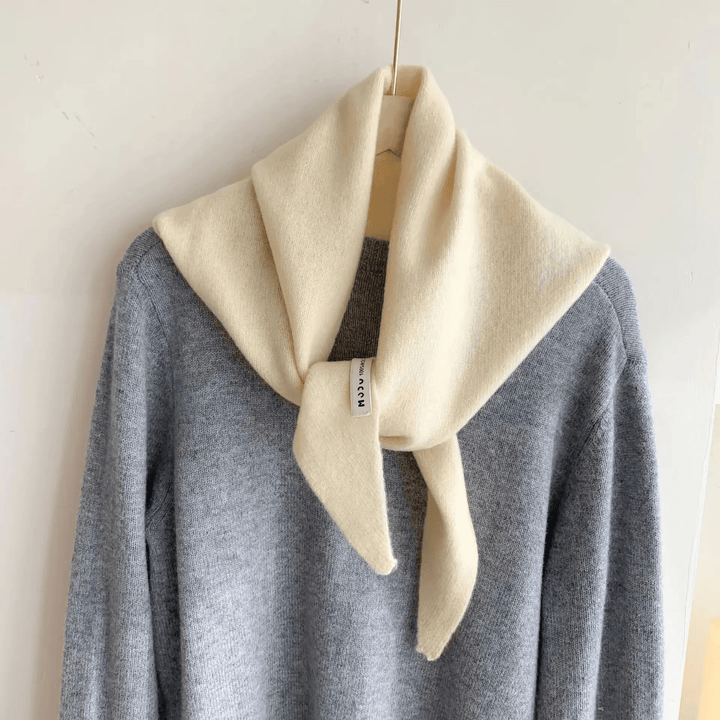 Triangle Knit Wool-Blend Scarf