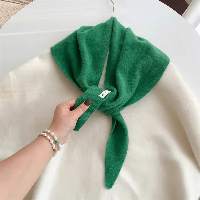 Triangle Knit Wool-Blend Scarf
