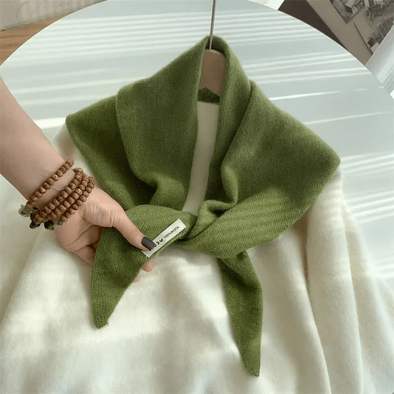 Triangle Knit Wool-Blend Scarf