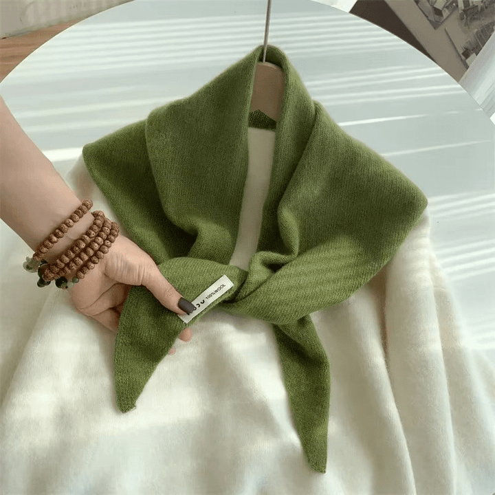 Triangle Knit Wool-Blend Scarf