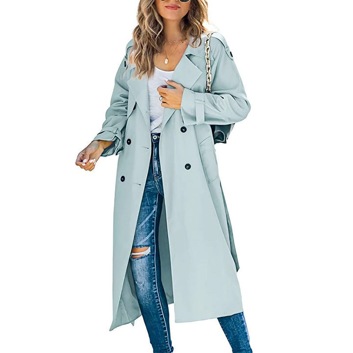 Women’s Long Trench Coat | Belted Classic Overcoat