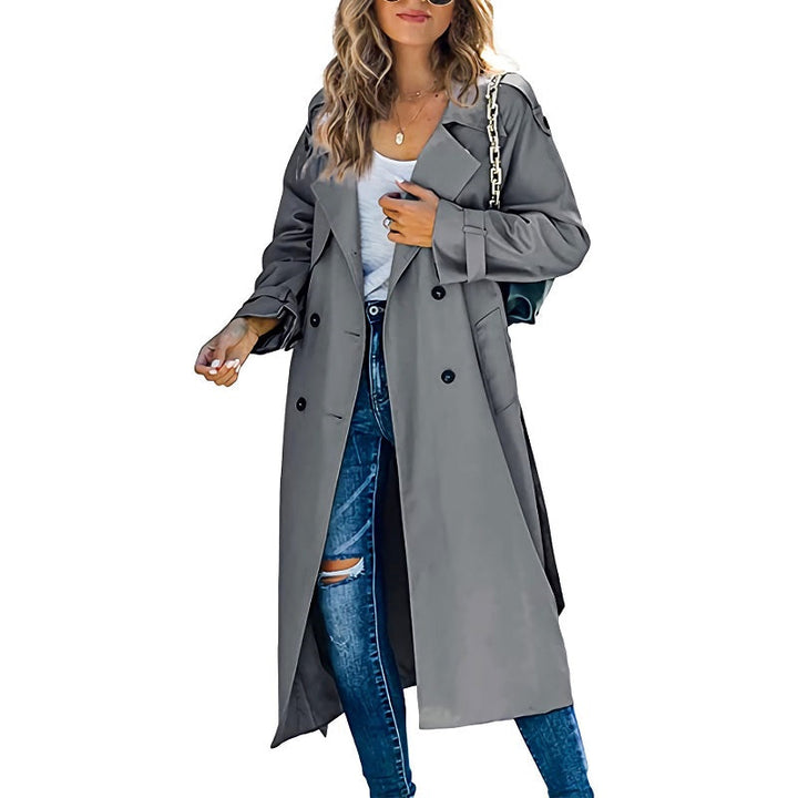Women’s Long Trench Coat | Belted Classic Overcoat