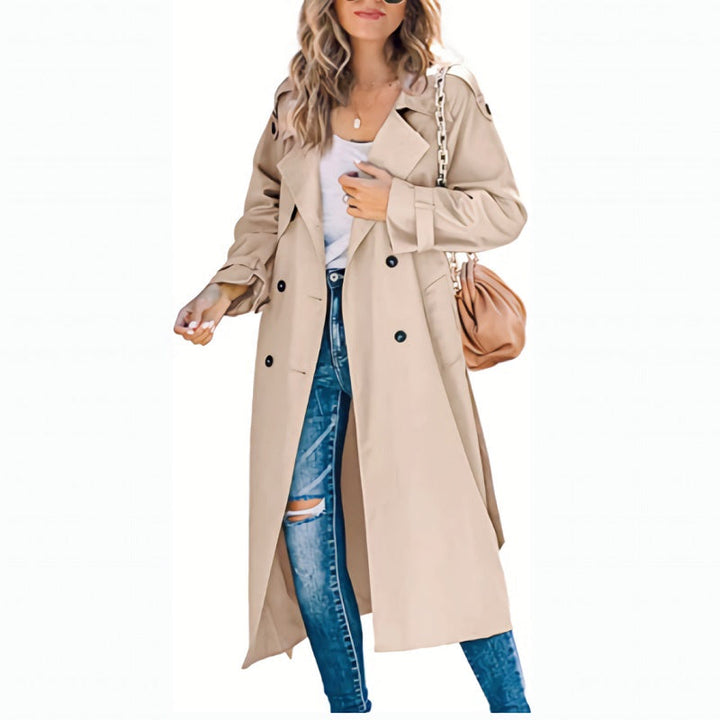 Women’s Long Trench Coat | Belted Classic Overcoat