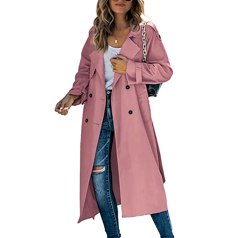 Women’s Long Trench Coat | Belted Classic Overcoat